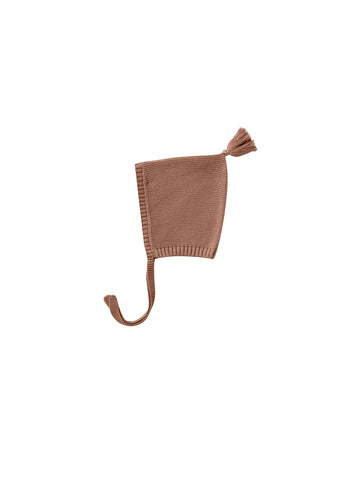 Quincy Mae Organic Knit Pixie Bonnet - Clay