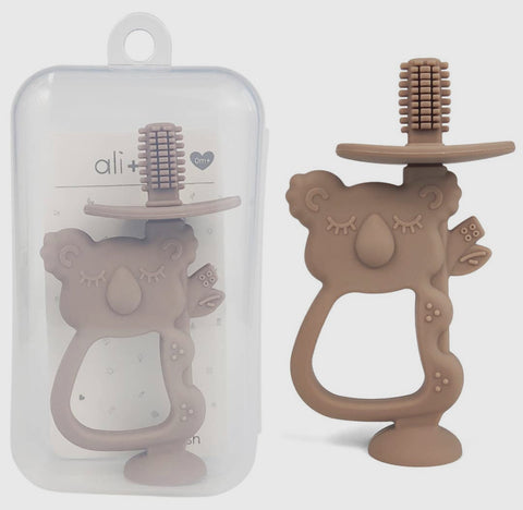 Ali + Oli Training Toothbrush Oral Care Koala - Taupe