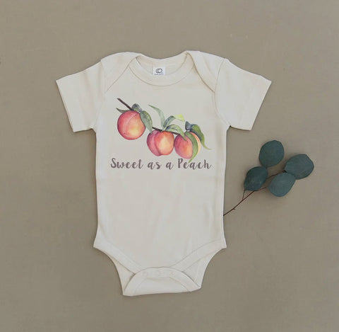 Organic Baby Onesie - Sweet As A Peach