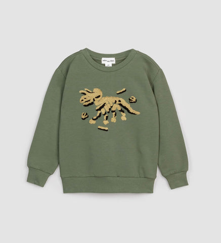 Miles The Label Chenille Embroidered Sweatshirt - Tri Fossil