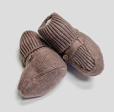 Viverano Classic Knit Booties - Cafe Latte