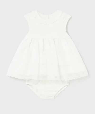 Baby Dress w/Bloomer - Cream