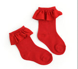 Gigi and Max Ruffle Socks - True Red