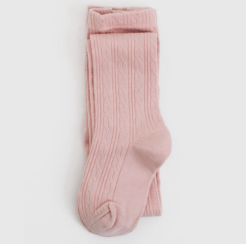 Cable Knit Tights - Ballet Pink