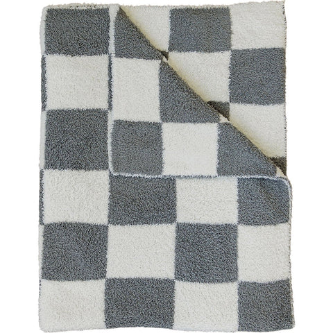 Mebie Baby Checkered Blanket - Charcoal