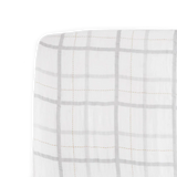 Little Unicorn Cotton Muslin Crib Sheet - Grey Plaid