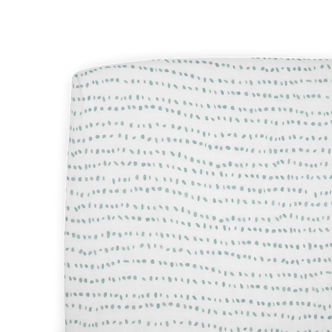 Little Unicorn Cotton Muslin Crib Sheet - Stone Stripe