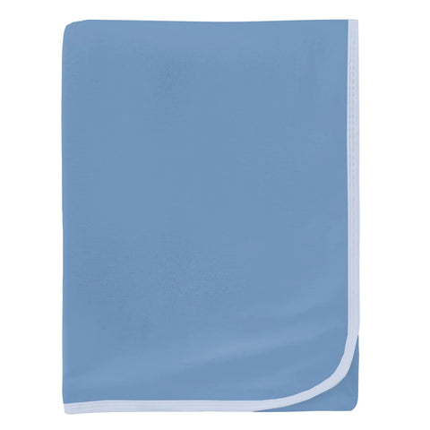 Kickee Pants Bamboo Swaddle Blanket - Dream Blue with Dew