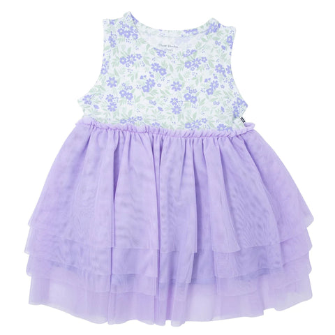 Tutu Dress- Vintage Flower Purple