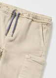 Mayoral Baby Cotton Joggers- Stone