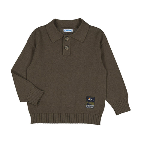 Polo Sweater - Olive