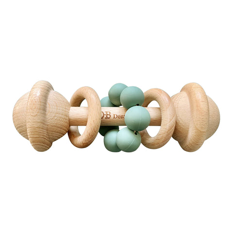 OB Designs Wooden Rattle Toy - Ocean