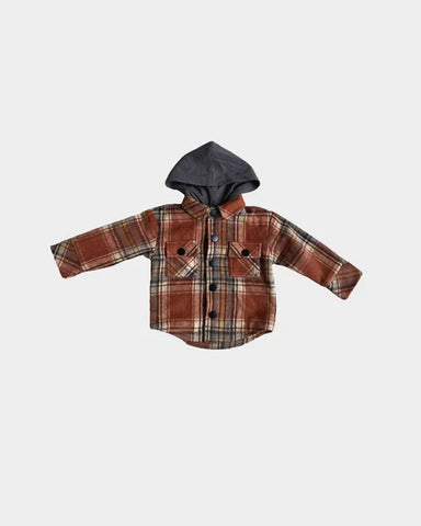 Babysprouts Hooded Shacket - Rust