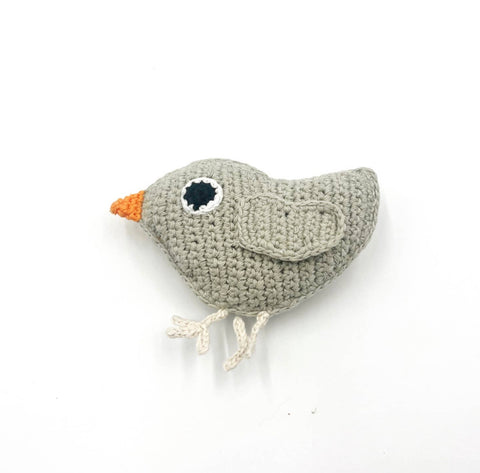 Pebble Knit Bird Rattle