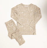 Butterscotch Babies Two-Piece Bamboo Set - Taupe Woodland