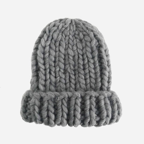 The Blueberry Hill Chunky Beanie Hand Knit Hat - Zink