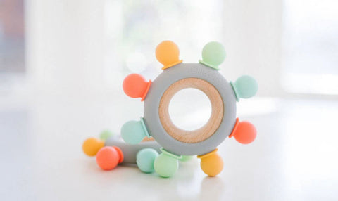Captains Wheel Wood + Silicone Teether