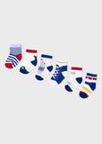 Set of 6 Socks - Klein