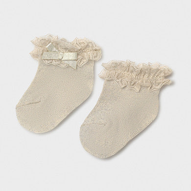 Infant Dressy Socks - Beige