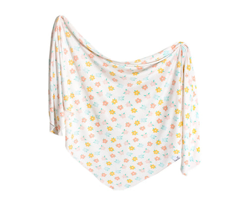 Copper Pearl Knit Swaddle Blanket - Daisy