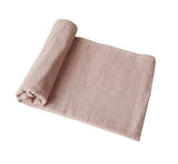 Organic Cotton Muslin Swaddle Blanket - Blush