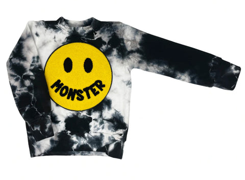 Wee Monster - MONSTER Black Tie Dye Sweatshirt