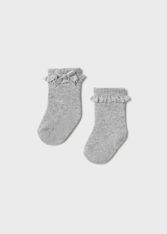 Infant Dressy Socks - Grey