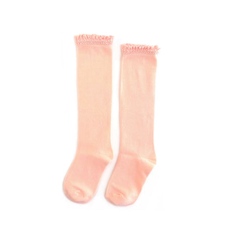 Lace Top Knee High Socks - Creamsicle