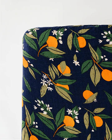Clementine Kids- Orange Blossom Crib Sheet