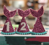 Handmade Felt and Glitter Mermaid Tail Birthday Crown -