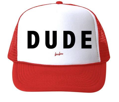 Trucker Hat - Dude Red/White