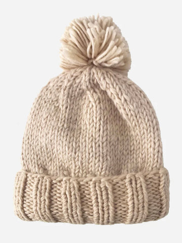 The Blueberry Hill Classic Pom Hat - Latte