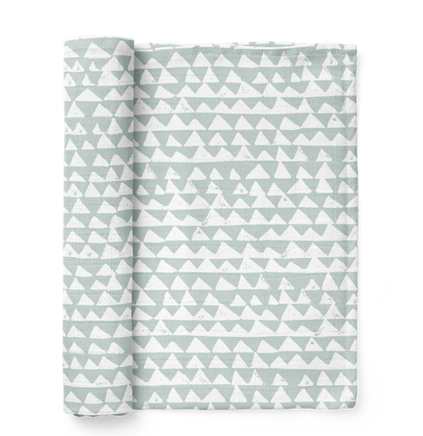 Muslin Swaddle - Ice Blue Mountains