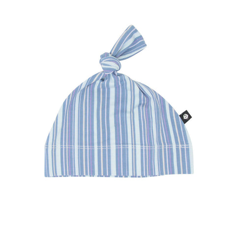 Sweet Bamboo Knot Hat- Barcode Blue