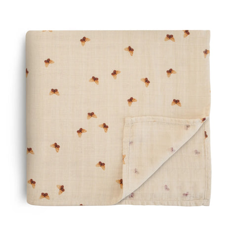 Organic Cotton Muslin Swaddle Blanket - Butterflies