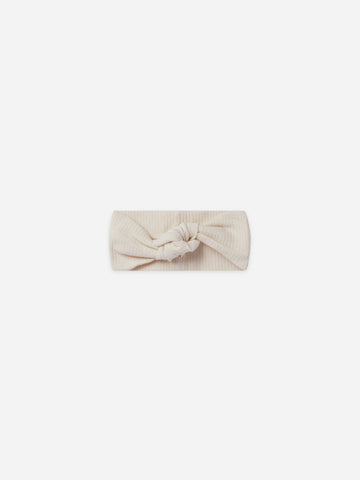 Quincy Mae Organic Baby Ribbed Knotted Headband - Natural