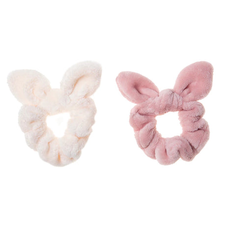 Fluffy Bunny Ears Scrunchies