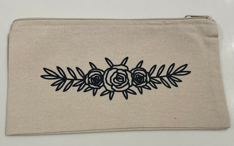 Small Zipper Pouch - Roses