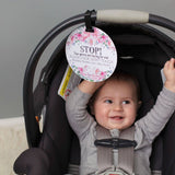 Car Seat & Stroller Tag - Floral No Touching Mommy Thanks You