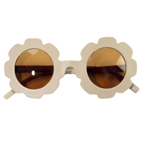 Round Flower Sunglasses- Sand