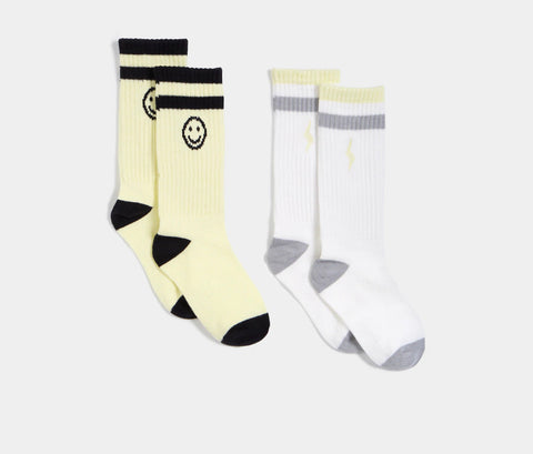 2-Pack Smiley Socks