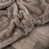 Grand Faux Fur Receiving Blanket - Timberwolf