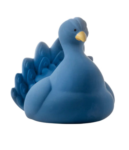 Natural Rubber Bath Toy - Peacock Blue
