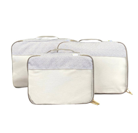 Itzy Ritzy Packing Cubes Large - Taupe