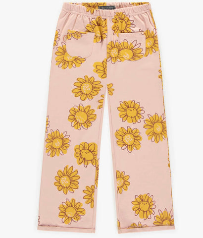 Pink Flowery Pant in French Terry