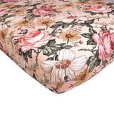 Crib Sheet - Rose Pink Garden Floral